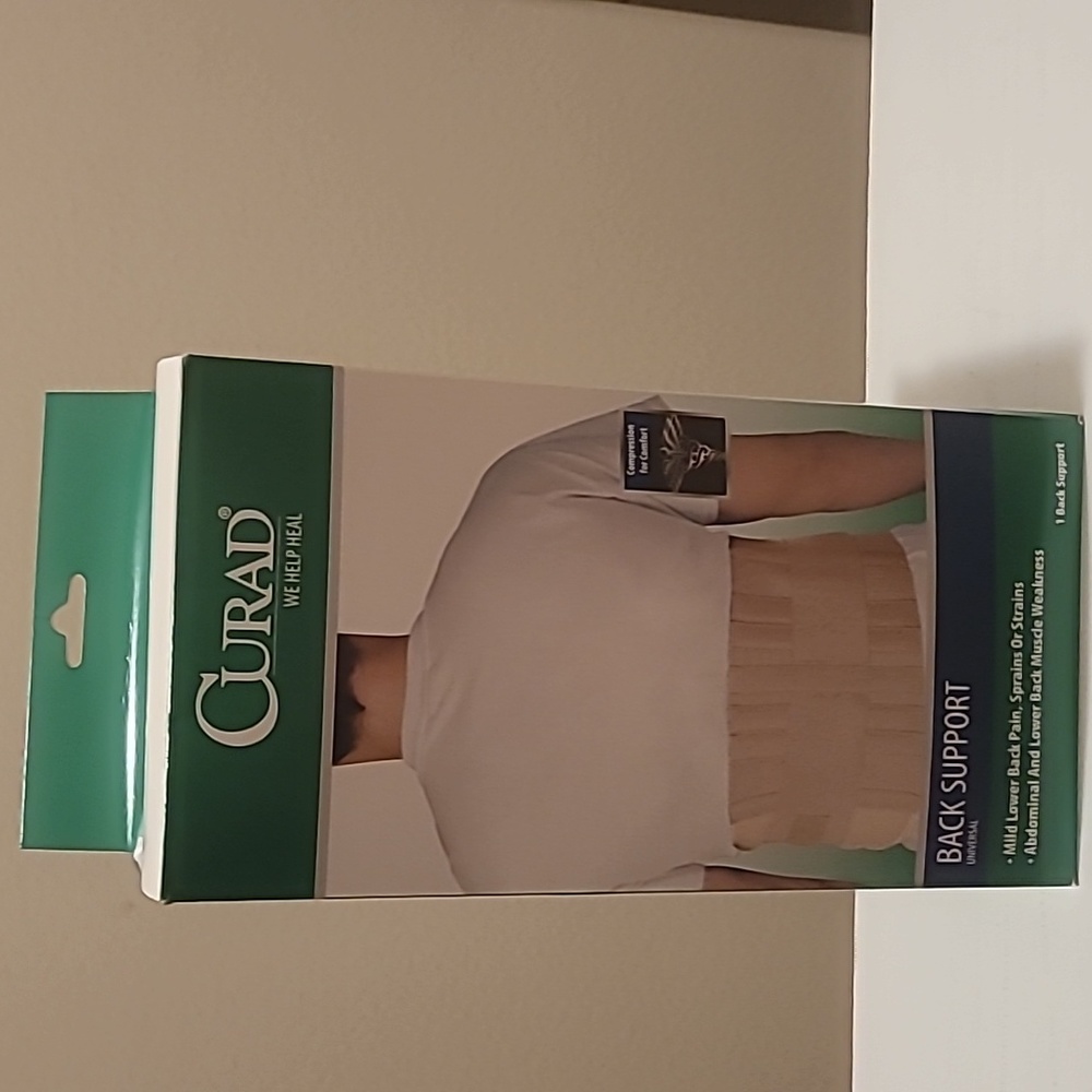 CURAD Universal Elastic Back Brace for Back Pain and Lower Back Pain, Universal
